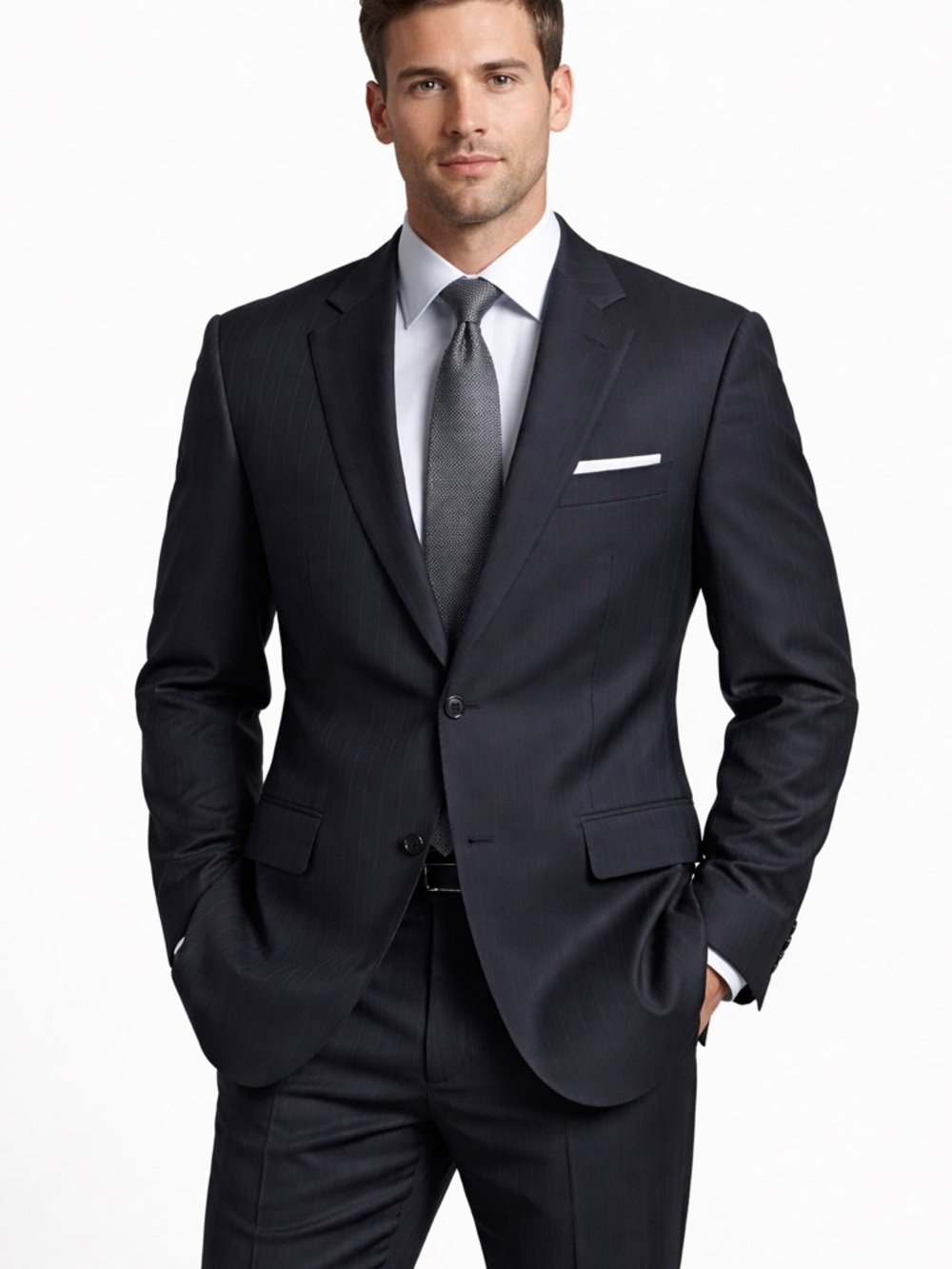 Andrew Fezza Pinstripe Blazer 46R Vintage Y2K Boho Suit Jacket